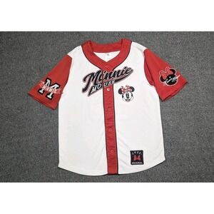 Disney Parks Red Minnie Mouse Disneyland Baseball Jersey Medium